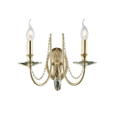 Бра Crystal Lux VICTORIA AP2 GOLD/AMBER