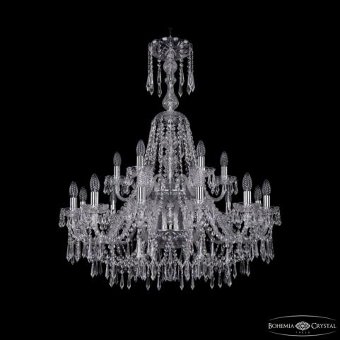 Люстра Bohemia Ivele Crystal 1403/12+6/300/XL-100/2d Ni