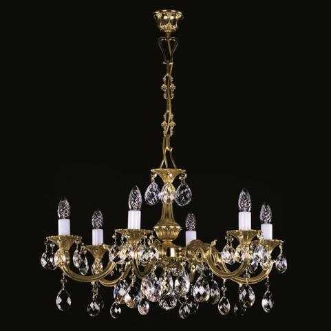 Люстра Art Glass ALICE VI. BRASS ANTIQUE CE - 8003