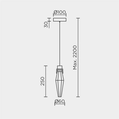 Подвесной светильник Modelux 4000K ML.89180.1 CR