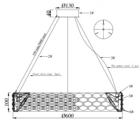 Подвесной светильник Newport Tiffany 8532/60 C gold polished