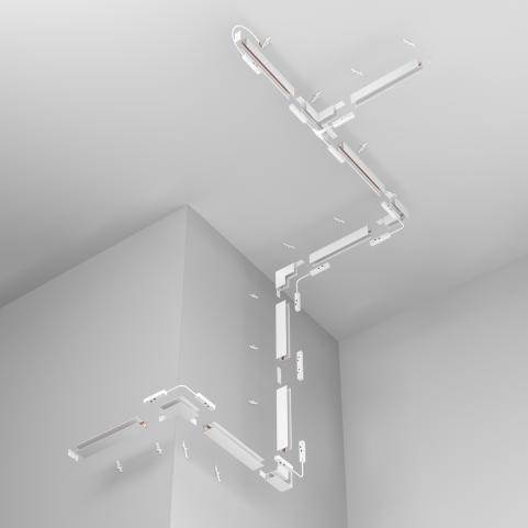 Шинопровод Maytoni Exility TRX034-412W, магнитный накладной/подвесной, белый 2м