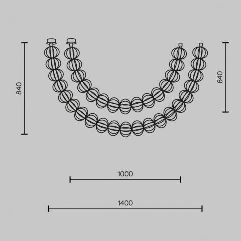 Подвесной светильник Maytoni Golden Cage MOD216PL-L42G3K