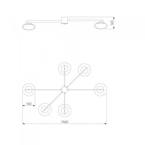 Люстра Eurosvet Opaline 70220/6 черный