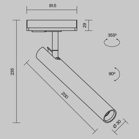 Трековый светильник Maytoni 3000K Focus T TR141-1-6W3K-M-B