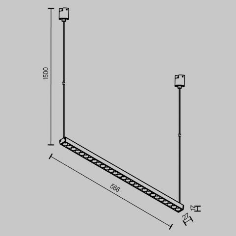 Трековый подвесной светильник Maytoni Technical Elasity 3000K Points TR169-1-26W3K-M-B
