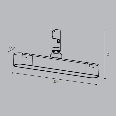 Трековый светильник Maytoni Technical Flexity 3000К  Basis Rot TR202-1-10W3K-B